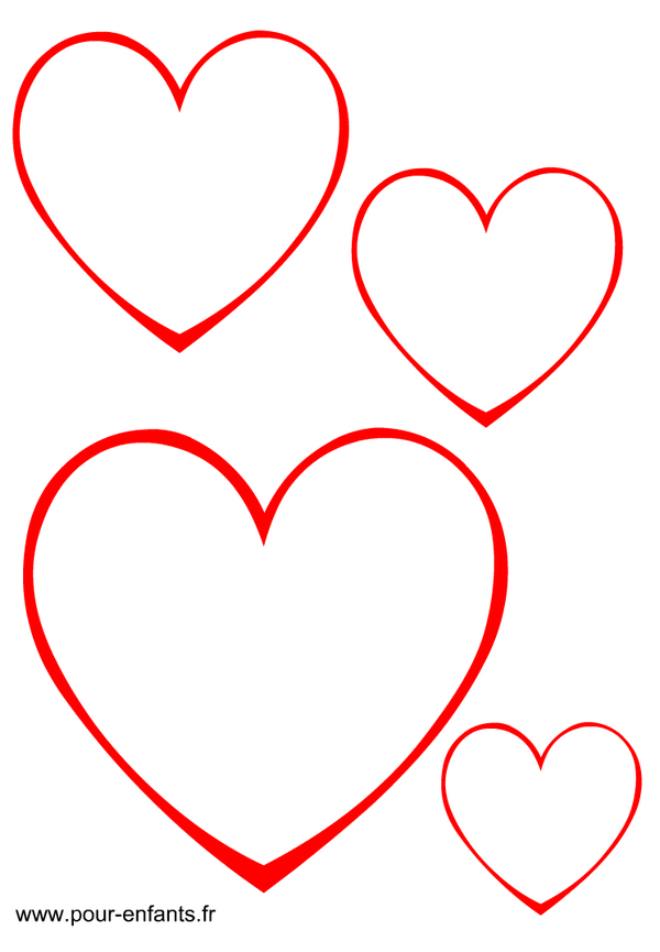 dessin de coeur modèle en forme de coeur